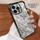 富樸適用蘋 果17ProMax閃鉆蝴蝶手機保護殼iPhone1615Plus高顏值13mini專用12少女11防摔保護 F3102立體閃鉆蝴蝶(電鍍四角防摔)黑色+羽5 iPhone16pro