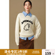 獨束大碼女裝卡通寬松毛衫2024冬季溫柔刺繡針織毛衣圓領(lǐng)套頭上衣 奶油白 L (尺碼：2) (尺碼：2)