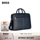 BOSS博斯【禮物】男士2025年夏季新款紋理裝飾人造革公文包 404-深藍(lán)色 常規(guī)