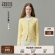 Teenie Weenie【趙露思同款】小熊女裝毛衣新款黃色針織衫空調(diào)開(kāi)衫 黃色 S