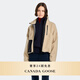 加拿大鵝（Canada Goose）Simcoe 女士羊羔絨拉鏈夾克羊毛抓絨上衣大鵝外套 1101W 950 淺黃褐色 M