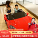 Geleeo兒童電動(dòng)汽車(chē)保時(shí)捷四輪男女雙人寶寶可坐大人親子車(chē)超大四驅遛娃 紅色【24V+自駕+藍牙皮座】 172*105*66cm