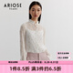 艾諾絲雅詩商場(chǎng)同款春秋新款法式雪紡燙金襯衫女內(nèi)搭設(shè)計(jì)感時(shí)尚10215036 白色 M