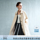 范思藍(lán)恩ECHO輕奢系列卡其A擺修身翻領(lǐng)中長風(fēng)衣2025春季新款1277 卡其色 S