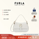 芙拉（FURLA）【禮物】【明星同款】FLOW中號牛皮女士通勤手提包單肩斜挎包 棉花糖白