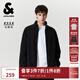 杰克·瓊斯（JACK&JONES）男裝25年秋冬季搖粒珊瑚絨外套男士立領(lǐng)內搭外穿百搭抗靜電夾克 E43純黑色 L （180）