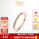 CRD克徠帝【現(xiàn)貨閃發(fā)】傳承系列 排鉆戒指女鉆戒18K金鉆石戒指尾戒 玫瑰金色|共約12分|直排|G0708HR