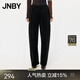 江南布衣（JNBY）【燈芯絨闊腿褲】燈芯絨高腰休閑褲子長褲松緊腰女 001/本黑 S