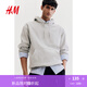 H&M男裝女裝衛(wèi)衣秋季內(nèi)搭寬松運(yùn)動(dòng)衫情侶美式戶外連帽衫0970819 混淺灰色 L 175/108