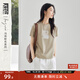 對白×馮瑋藝術(shù)家聯(lián)名白色正肩短袖T恤女2025夏新款顯瘦圓領(lǐng)上衣 奶茶咖 XL