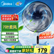 美的（Midea）電風(fēng)扇家用落地扇立式節能風(fēng)扇輕音低噪大風(fēng)量轉頁(yè)扇臥室宿舍臺式搖頭小型電扇國家補貼 【7葉勁風(fēng) 加大尺寸 遙控款】黑白SAH35BJD