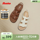 Bata羅馬風(fēng)涼鞋女2025夏季商場新款羊皮厚底復(fù)古軟底涼鞋AHG06BL5 棕色 40