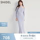 SNIDEL2025春夏新品優(yōu)雅掛脖蝴蝶結系帶露肩針織連衣裙SWNO251064 藍紫色 均碼