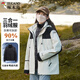 啄木鳥(niǎo)（TUCANO）沖鋒衣男女三合一外套秋冬加絨夾克衣男裝羽絨服可拆卸防風(fēng)登山服 男女款-象牙白 【三合一羽絨內膽】 S (建議125-135斤）