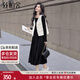 絲柏舍時(shí)尚套裝2025秋裝新款女裝V領(lǐng)馬夾搭長(zhǎng)袖連衣裙兩件套