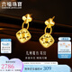 六福珠寶七夕禮物 足金幾何菱方黃金耳墜耳飾 計(jì)價(jià) GJG0059DS 約2.58克