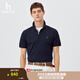 哈吉斯（HAZZYS）男裝 25夏季新款【張晚意明星同款】不“卷”領(lǐng)polo衫ASTZE0CBE10 藏青色NV L （175/96A 48）