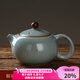 容山堂陳文德大師汝窯茶壺天青茶具開片可養(yǎng)汝瓷泡茶壺建盞大單壺禮盒裝 陳文德汝窯茶壺-秘色西施