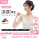犬印本鋪（INUjIRUSHI）新款哺乳文胸涼感無鋼圈胸罩懷孕產(chǎn)后孕婦文胸開扣喂奶內(nèi)衣 IBR0003 油柑綠 F2