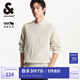 杰克·瓊斯（JACK&JONES）男裝新款百搭胸前字母提花針織圖案常規(guī)圓領(lǐng)毛衣男款224413021 石灰花灰G01 常規(guī) 石灰花灰G01 L 180