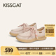 KISSCAT接吻貓【松弛假日】袋鼠鞋25夏新復古袋鼠鞋英倫風(fēng)牛津鞋女 淺銹紅色/玫瑰粉色 37