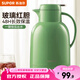 蘇泊爾（SUPOR）保溫壺家用玻璃內(nèi)膽暖水壺大容量熱水瓶學(xué)生宿舍熱水壺保溫水壺 龍蒿綠【防塵壺嘴】2L
