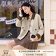 香影復(fù)古工裝風(fēng)短款外套女2025秋季新款休閑英倫風(fēng)小個(gè)子翻領(lǐng)風(fēng)衣 米咖 S