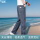 DK高端牛仔褲男夏季寬松直筒天絲薄款深檔高腰長(zhǎng)褲大碼休閑青中年褲 *N88-12藍(lán)灰 薄款 32