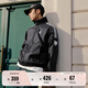 adidas休閑簡(jiǎn)約三條紋梭織立領(lǐng)夾克外套男裝阿迪達(dá)斯官方三葉草   黑色 (偏小，推薦買大1碼)   XL