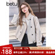 百圖betu女裝2025春季新款風(fēng)衣時(shí)尚立領(lǐng)戶外抗風(fēng)寬松短款外套2501T48 淺杏色 M
