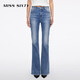 MISS SIXTY【進(jìn)口牛仔面料】2025秋季牛仔褲女含天絲微喇叭褲 中藍短版 25