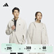 adidas休閑舒適寬松加絨連帽夾克外套男女秋冬阿迪達斯官方輕運動(dòng)   礬土棕   L