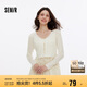 森馬（Semir）針織開衫女短款蕾絲V領(lǐng)夏季2025溫柔蝴蝶結(jié)修身上衣109325106001