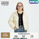 Teenie Weenie小熊女裝羽絨服2025冬季新款時(shí)尚小立領(lǐng)短款羽絨外套 乳白色 S