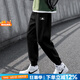 阿迪達斯（adidas）男褲 25秋季新款運動(dòng)褲跑步訓練褲子棉質(zhì)透氣休閑束腳針織長(cháng)褲 紳士黑/雙層針織/主推款 S 碼【165-170cm/110-120斤】