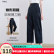 百圖betu女裝2025夏季新款休閑哈倫褲顯瘦九分鐮刀褲褲子女2507T41 藏青 M