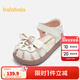 巴拉巴拉【商場(chǎng)同款】寶寶穩步鞋女童涼鞋嬰兒鞋2025夏季新款甜美 白色調00311 24