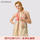 瑪麗亞·古琦（MARJA KURKI）真絲絲巾女長(cháng)巾送愛(ài)人禮盒裝 桑蠶絲圍巾 送長(cháng)輩絲綢長(cháng)絲巾 米黃色