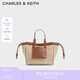 CHARLES&KEITH大容量復古度假編織包托特包包女包生日七夕禮物CK2-30671602-2 Multi綜合色 M