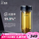 希諾（HEENOOR）雙層抗菌玻璃杯男女士隔熱鵝蛋高顏值高檔帶濾網(wǎng)茶杯車載便攜水杯 紫羅蘭335ml