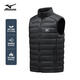 美津濃（MIZUNO）戶(hù)外輕薄羽絨馬甲男士短款秋冬季內搭外穿背心立領(lǐng)馬夾 黑色 3XL