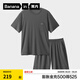 蕉內(nèi)（Bananain）506S男士睡衣夏季莫代爾棉感冰絲涼感短袖家居服七夕情人節(jié)送男友 【圓領短褲】灰色 XL