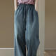 歐美風(fēng)女裝秋裝加絨牛仔褲女冬季闊腿褲休閑褲寬松直筒褲長(cháng)褲子女 藍加絨 XL  【130-150斤】