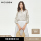 moussy 2025春季新品法式田園風(fēng)碎花雪紡長(zhǎng)袖襯衫女028ISA30-3131 花紋白色 均碼