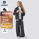 NAVIGARE女童套裝秋季新款兒童外套褲子兩件套針織舒適時(shí)尚 加厚翻領(lǐng)深灰 140