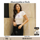 ABERCROMBIE & FITCH女裝24夏款潮流辣妹舒適時(shí)尚LOGO印花修身短袖T恤KI157-4308 米色印花 S 165/92A