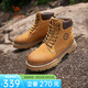 駱駝經(jīng)典大黃靴男士復古戶(hù)外工裝情侶馬丁靴G13W076002 G13W076002 駝色，男款 40