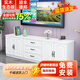 赤貝【包安裝】電視柜實木電視柜組合歐式邊柜小戶型收納地柜 暖白色【包安裝】 200*40*70cm三抽四門