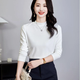 思羽君純棉半高領(lǐng)打底衫女長(cháng)袖T恤2026秋冬季新款修身顯瘦洋氣內搭上衣 白色-冬季保暖 XL 建議115-125斤