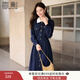 香影法式海軍風(fēng)收腰連衣裙女2025秋季新款長(cháng)袖翻領(lǐng)藏青色氣質(zhì)裙子 藏青 L 165/88A/110-125斤